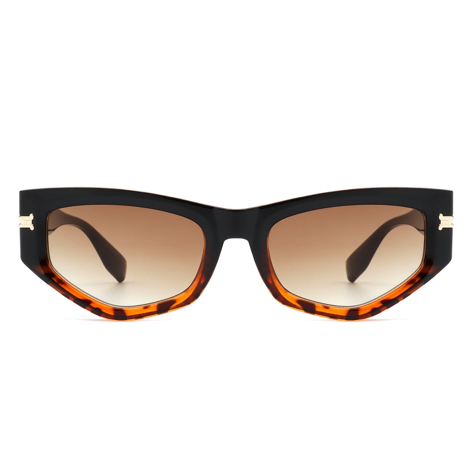 Oasisia - Geometric Fashion Narrow Irregular Cat Eye Sunglasses