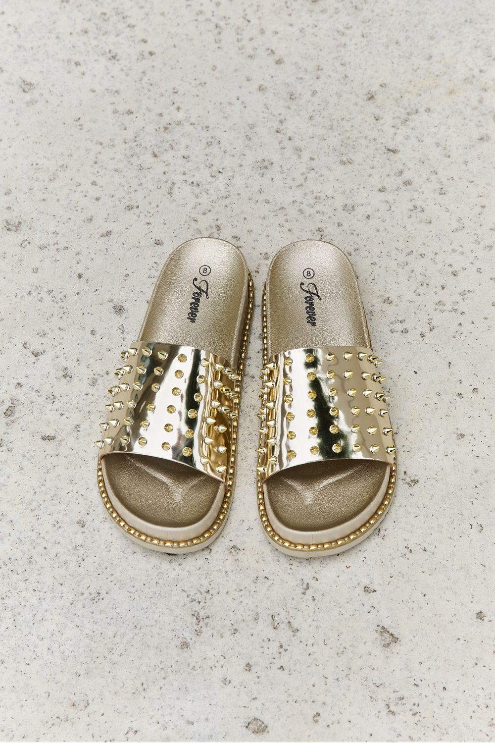 Forever Link Studded Platform Slide Sandal