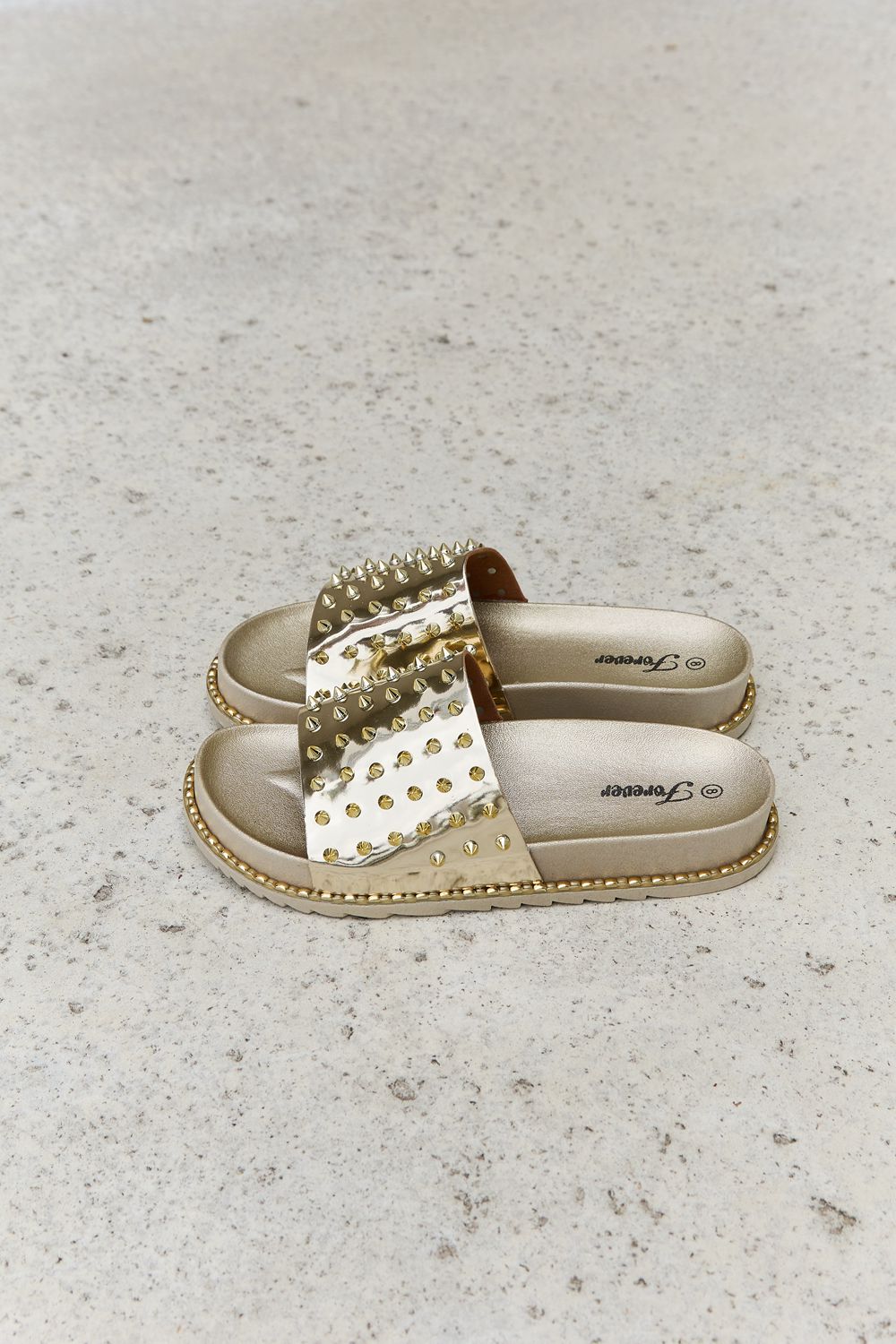 Forever Link Studded Platform Slide Sandal