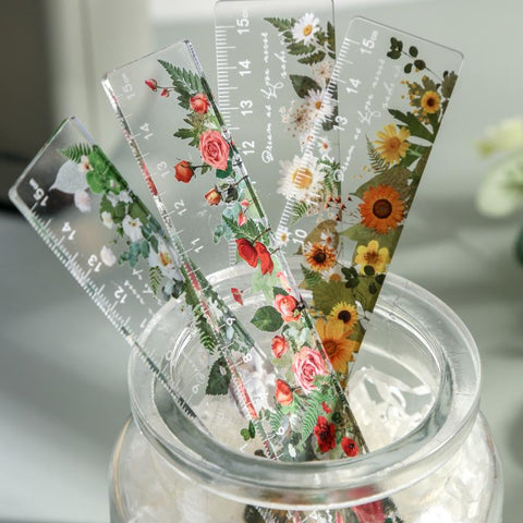 Meeting Flower Series Acrylic Ruler