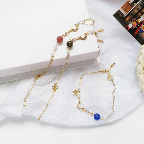 Cute Princess Star Moon Bracelet