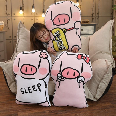 Sleep Piggy Plush Pillow