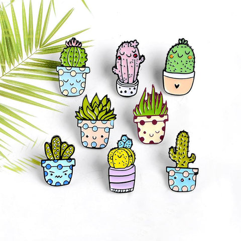 Potted Cactus Pins