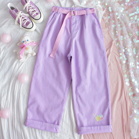 Kawaii Purple Girl Pants