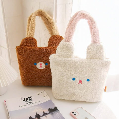 Vertical Eared Rabbit Tote Bag