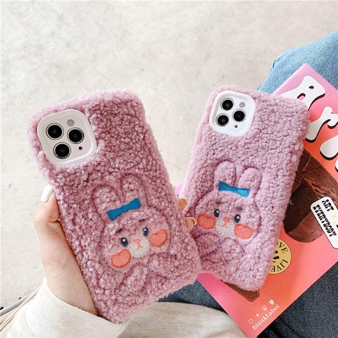 Plush Purple Rabbit Phone Case