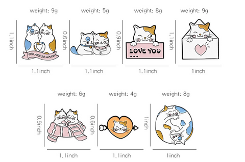 Love Cat Pins