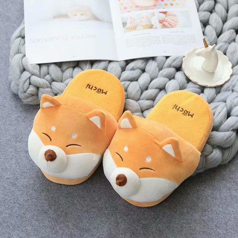 Shiba Inu Plush Slippers