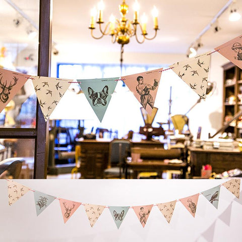 Bentoy Retro Party Triangle Color Flag