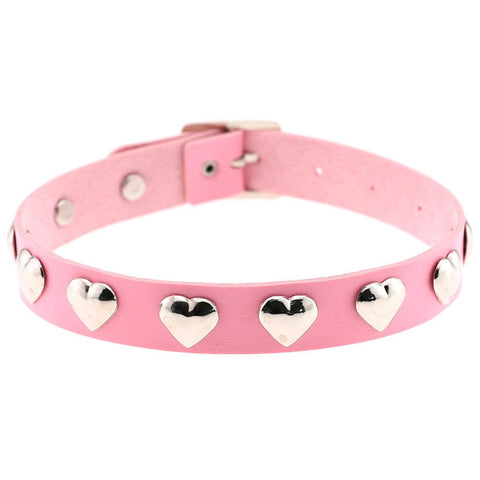 Cute Heart Rivet Collar