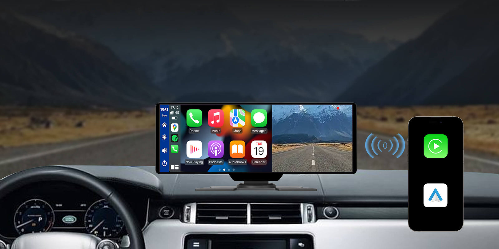 OTTOCAST Wireless-CarPlay-Android-Auto-Touchscreen Display, 10.26 Zoll  Tragbares Car Touch Screen Carscreenpro Car Play Monitor Nachrüsten  Bildschirm Auto Display Radio CarPlay Nachrüsten: : Baumarkt