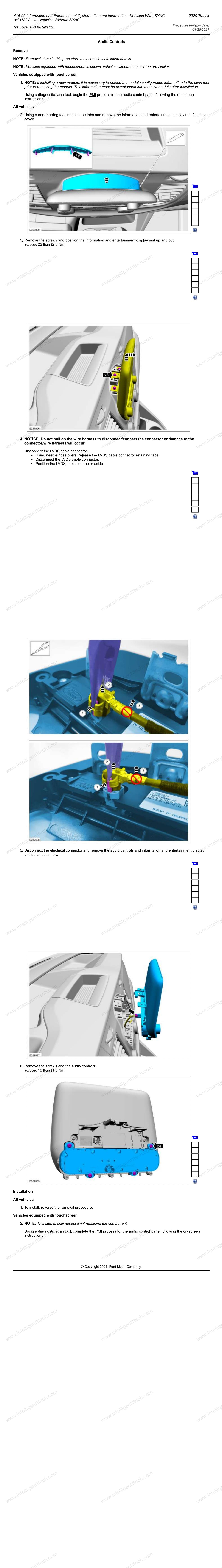 ford transit 4 to 8 sync3 upgrade installation manual 1