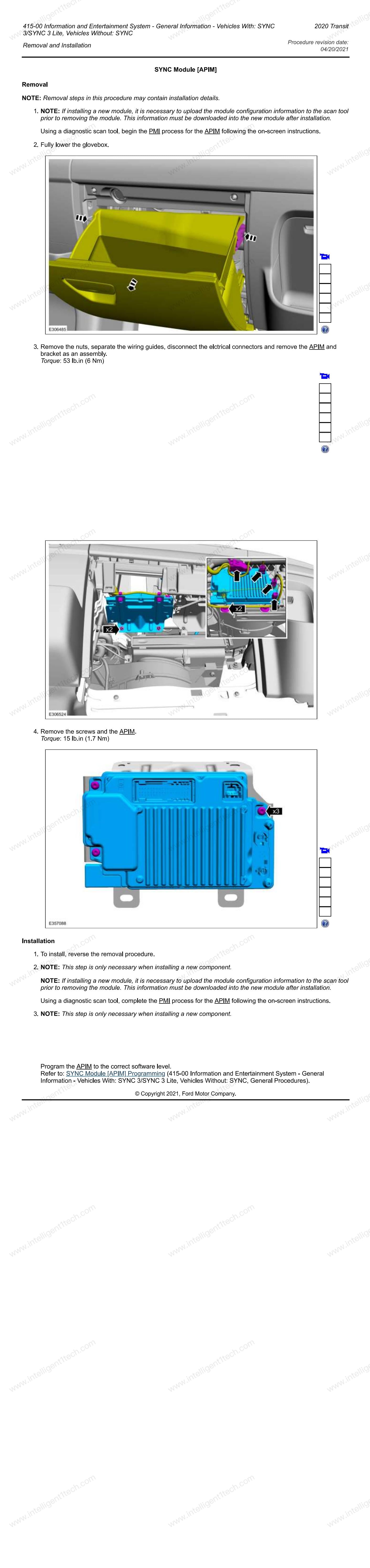 ford transit 4 to 8 sync3 upgrade installation manual 7