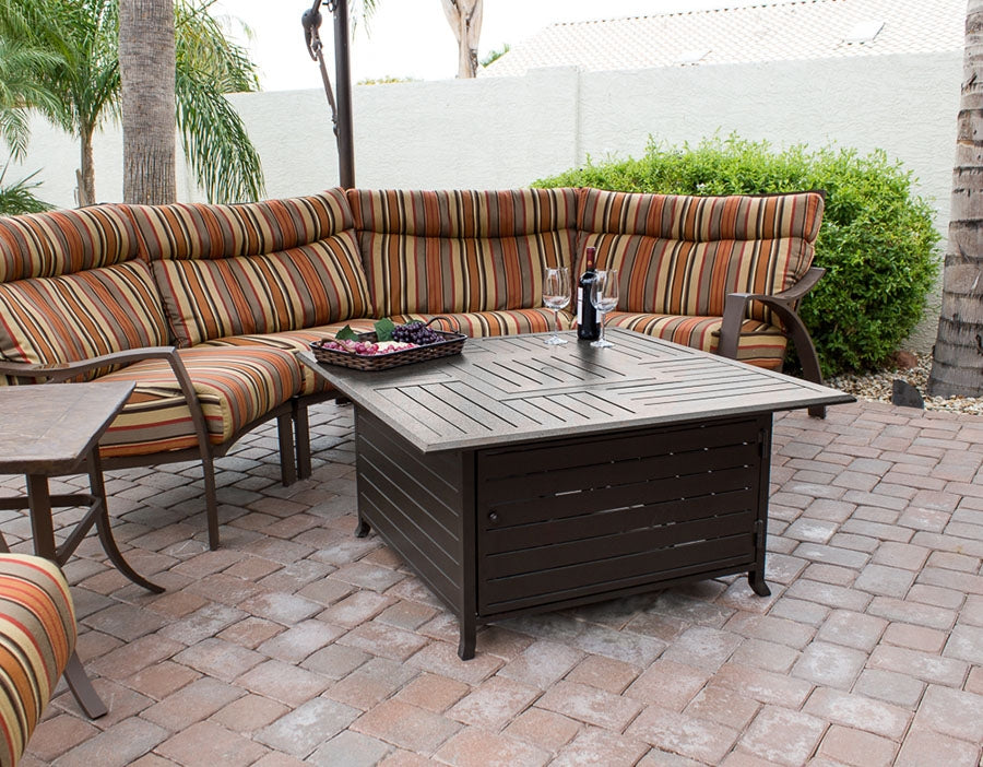 Square Extruded Aluminum Firepit with Lid