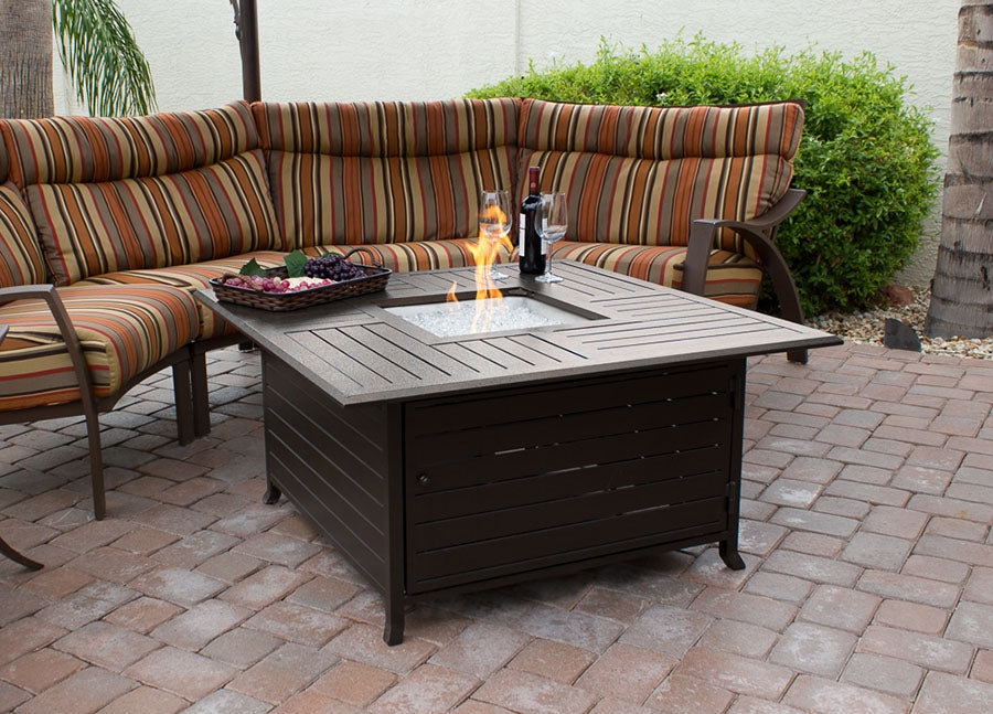 Square Extruded Aluminum Firepit with Lid