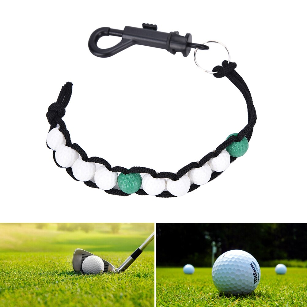 Golf Ball Beads Score Counter Stroke Putt Scoring Chain