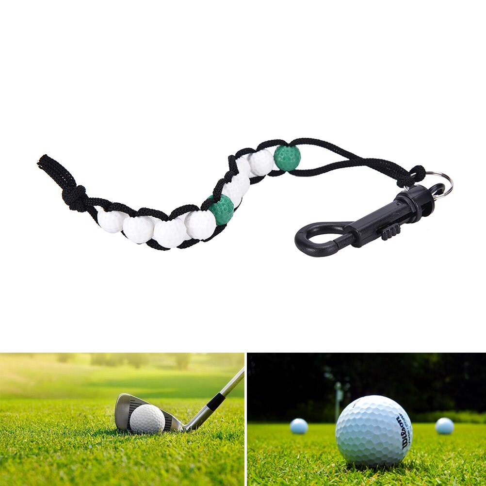 Golf Ball Beads Score Counter Stroke Putt Scoring Chain