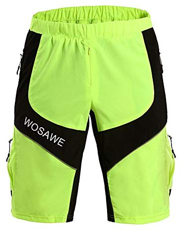 Men Mountain Loose-Fit Cycling MTB Shorts Plus Padded Underwear