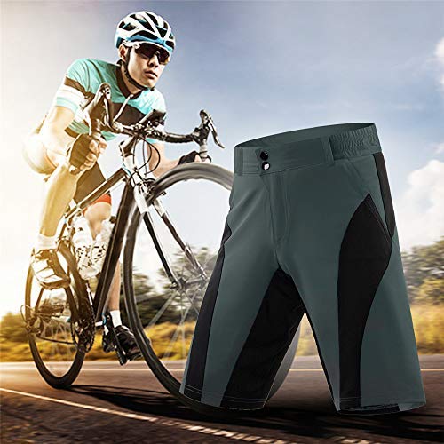 Men Mountain Loose-Fit Cycling MTB Shorts Plus Padded Underwear