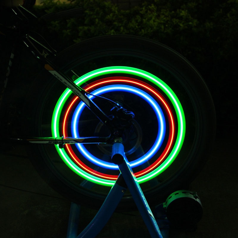 Bicycle Light Mini Bike Light Colorful Bicycle Led Light with Battery Bike Wheel Spoke Light Running Lights Bicycle Accessories