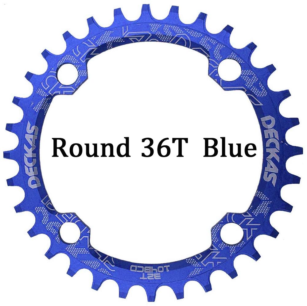 Deckas 104BCD Round Narrow Wide MTB Mountain Bicycle 32T 34T 36T 38T Crown Crankset Single Tooth Plate Parts 104 BCD