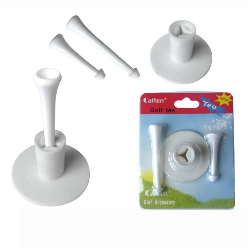 Golf tee rubber holder + 2 tees 3