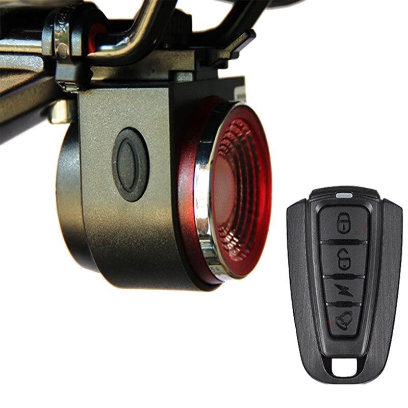 Bicycle Taillight LED MTB Bike Rear Light Bell Wireles Remote Control