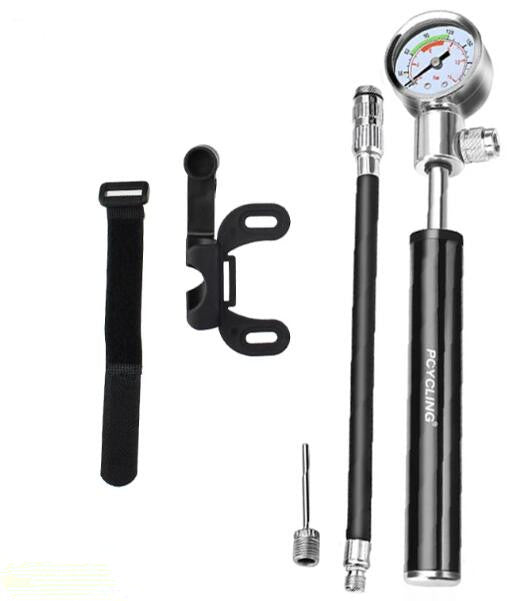 Bicycle Pump with Pressure Gauge Cycling Hand Aluminum Alloy Air Pump Ball MTB Mountain Bike