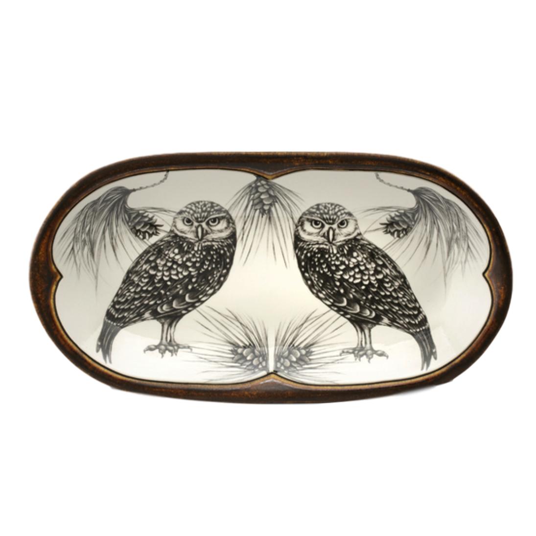 Laura Zindel Rectangular Serving Dish - Burrowing Owl