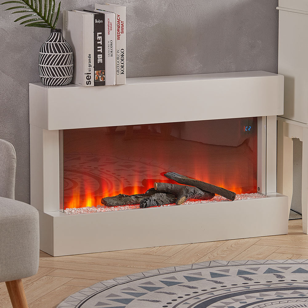 Wall Mounted 7 Colour LED Electric Fireplace Heater Suite w/Remote Control /WIFI