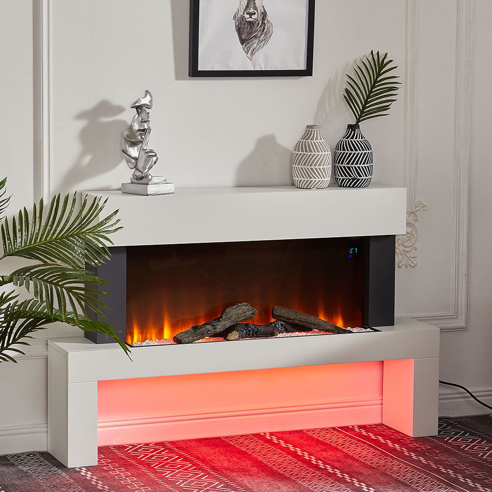 Freestanding 7 Colour LED Electric Fireplace Heater Suite w/Remote Control /WIFI