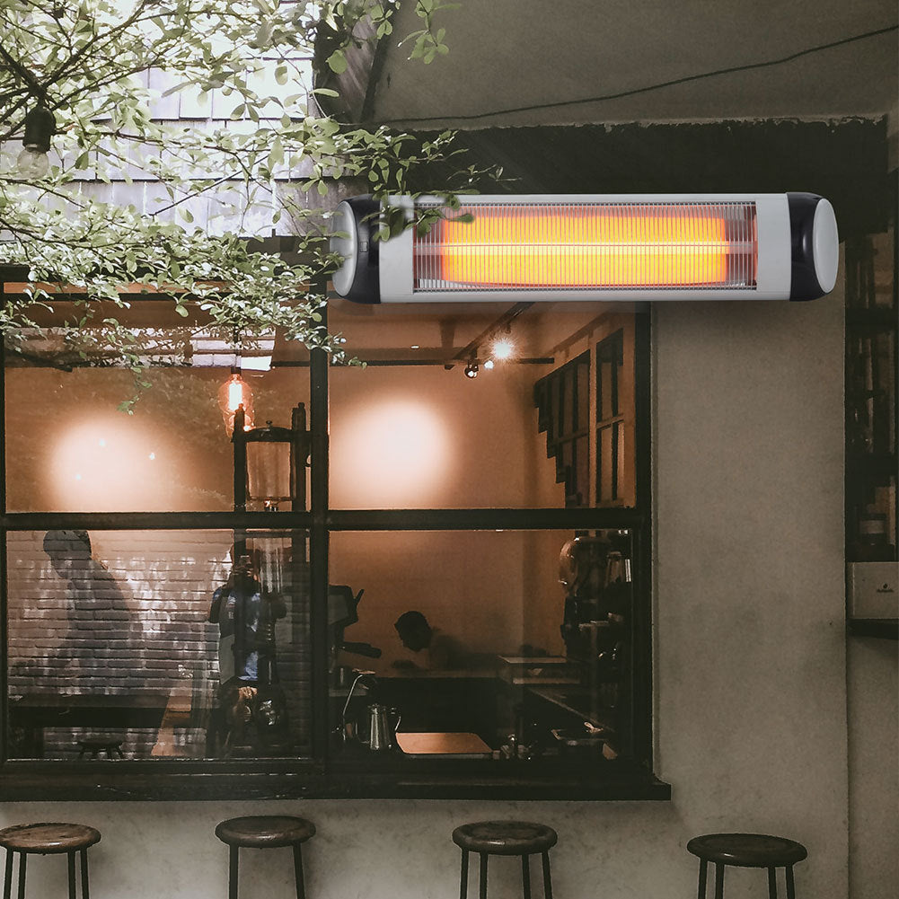 2500W Electric Patio Heater Indoor Outdoor Garden Wall Mount Heater Light Warmer