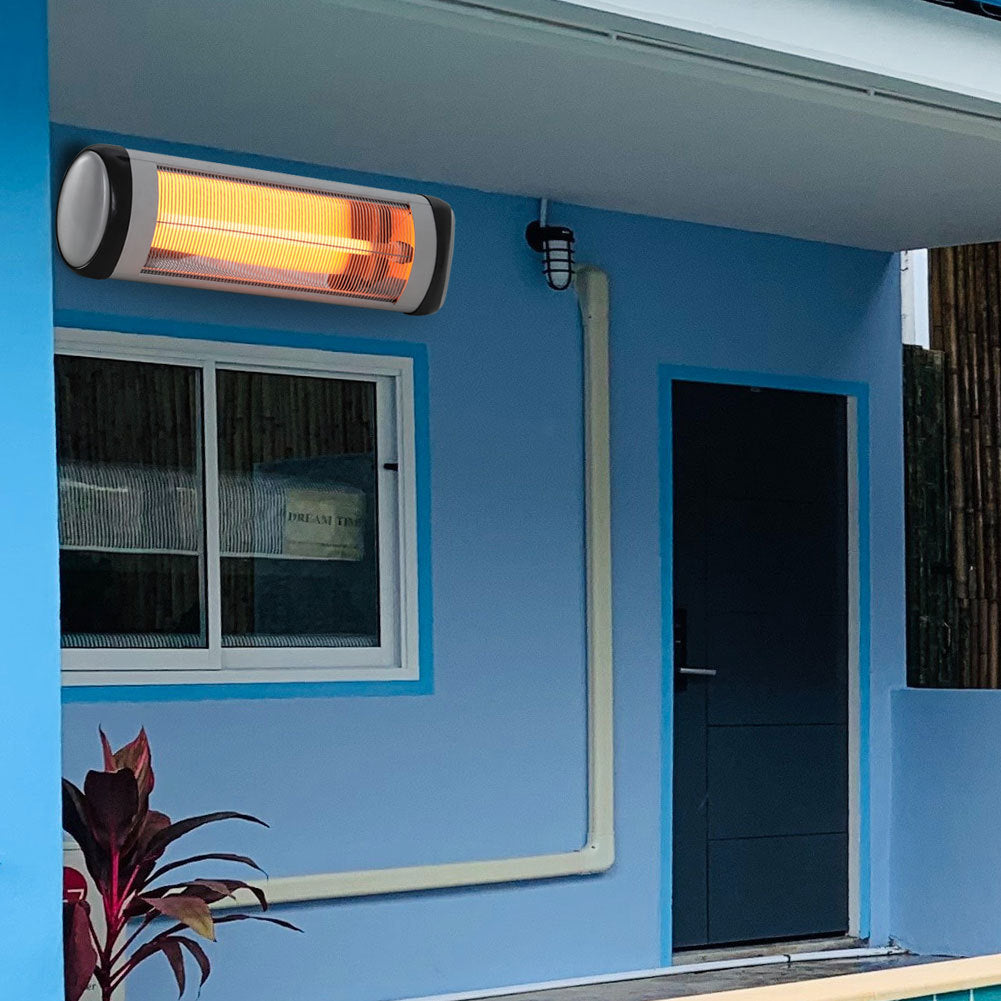 2500W Electric Patio Heater Indoor Outdoor Garden Wall Mount Heater Light Warmer