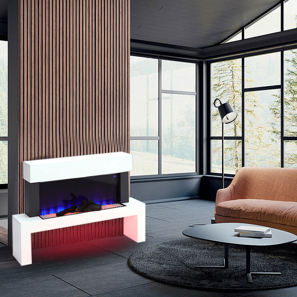 Freestanding 7 Colour LED Electric Fireplace Heater Suite w/Remote Control /WIFI