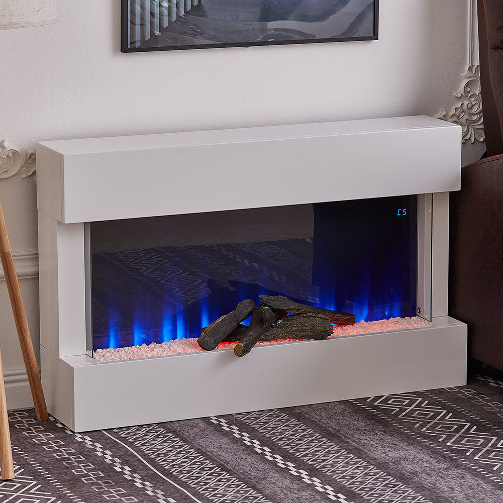 Wall Mounted 7 Colour LED Electric Fireplace Heater Suite w/Remote Control /WIFI