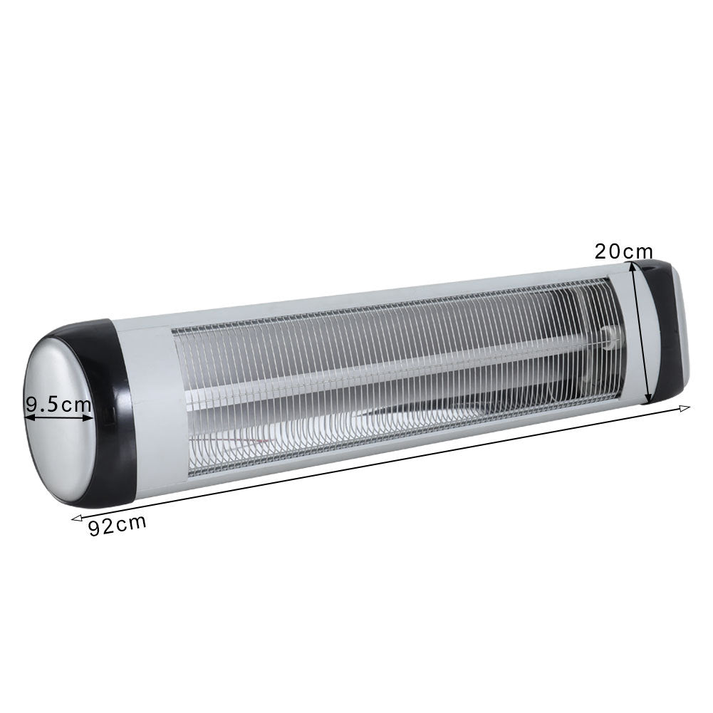 2500W Electric Patio Heater Indoor Outdoor Garden Wall Mount Heater Light Warmer