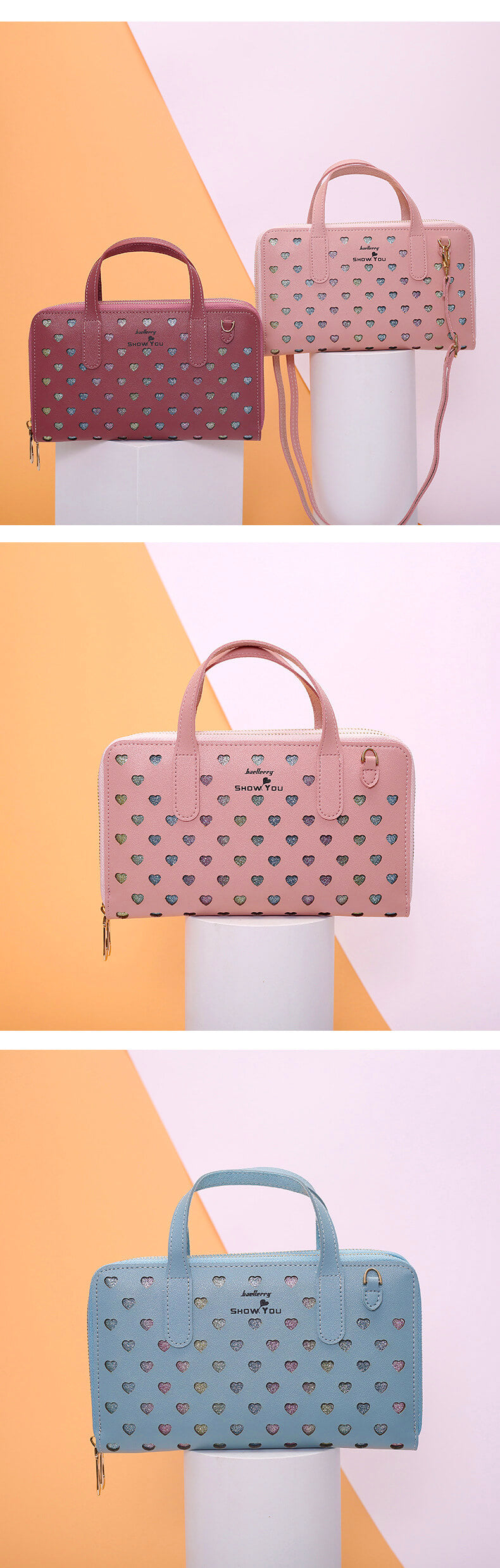 Crossbody Phone Bag pink blue