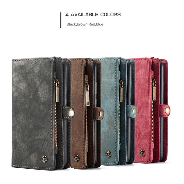 Phone Case Wallet black brown red blue