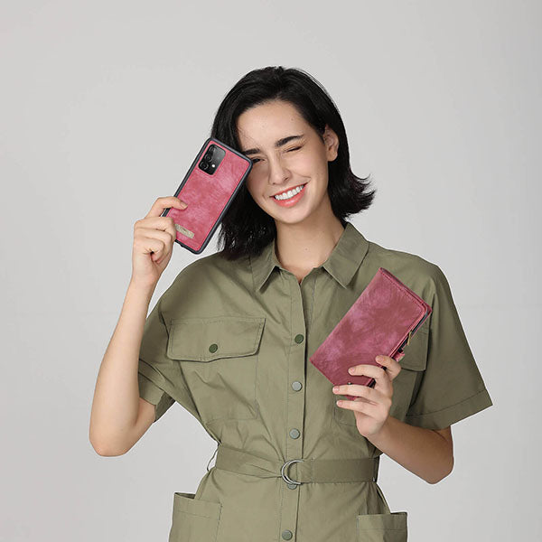 Samsung phone wallet case red