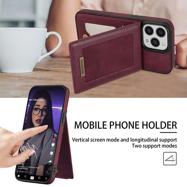 Phone Case Wallet with Multi Card Slots and Photo Slot for iPhone