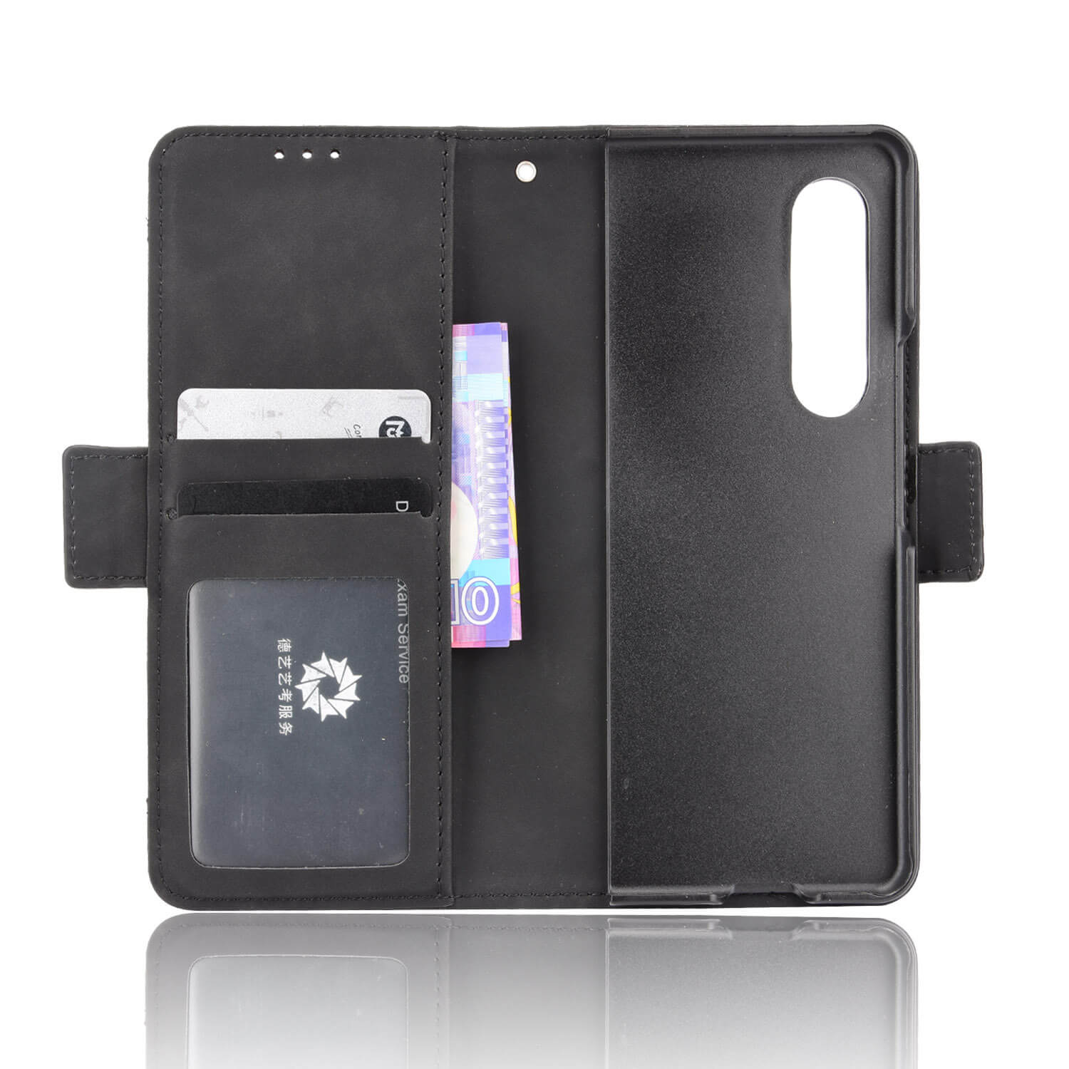 Samsung Galaxy Z Fold 4 Muilti Card Slots Wallet Case with Removable Cardholder and S Pen Slot