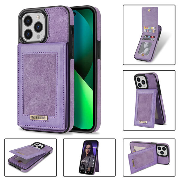 Phone Case Wallet with Multi Card Slots and Photo Slot for iPhone