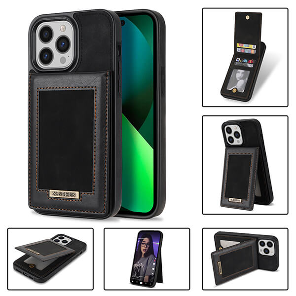 Phone Case Wallet with Multi Card Slots and Photo Slot for iPhone