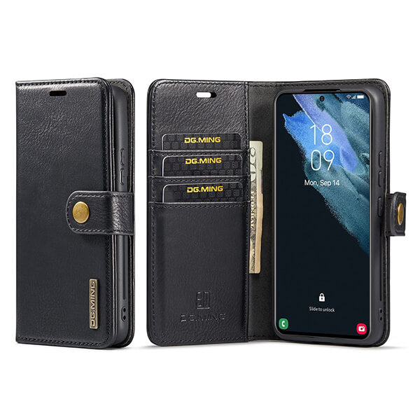 iPhone 14 Series Magnetic Detachable Phone Wallet Case with Card Holder Kickstand