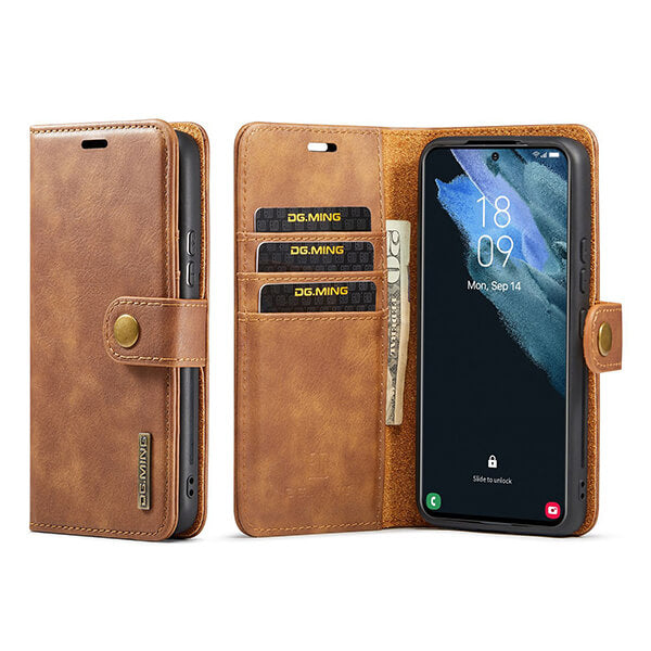 iPhone 14 Series Magnetic Detachable Phone Wallet Case with Card Holder Kickstand