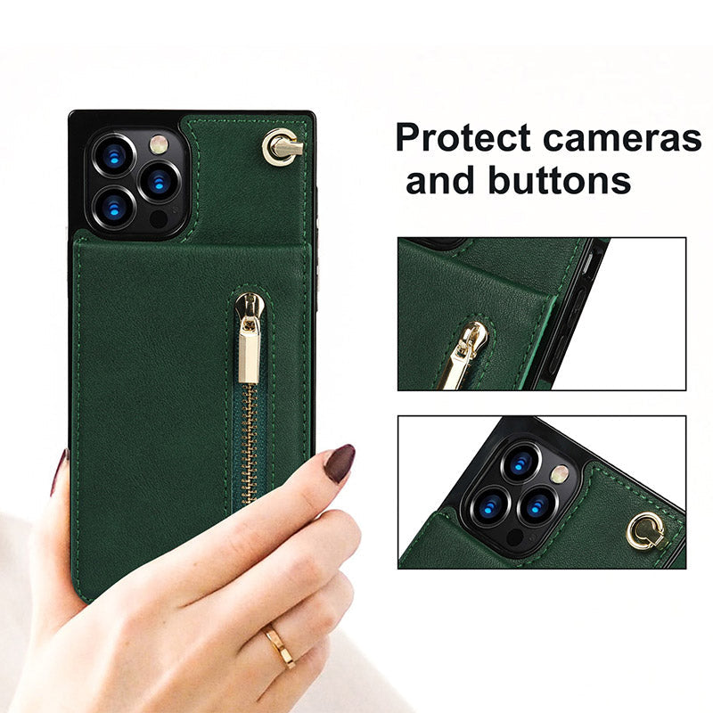 Functional Crossbody Phone Case Wallet with Card Holder For iPhone 13 Series