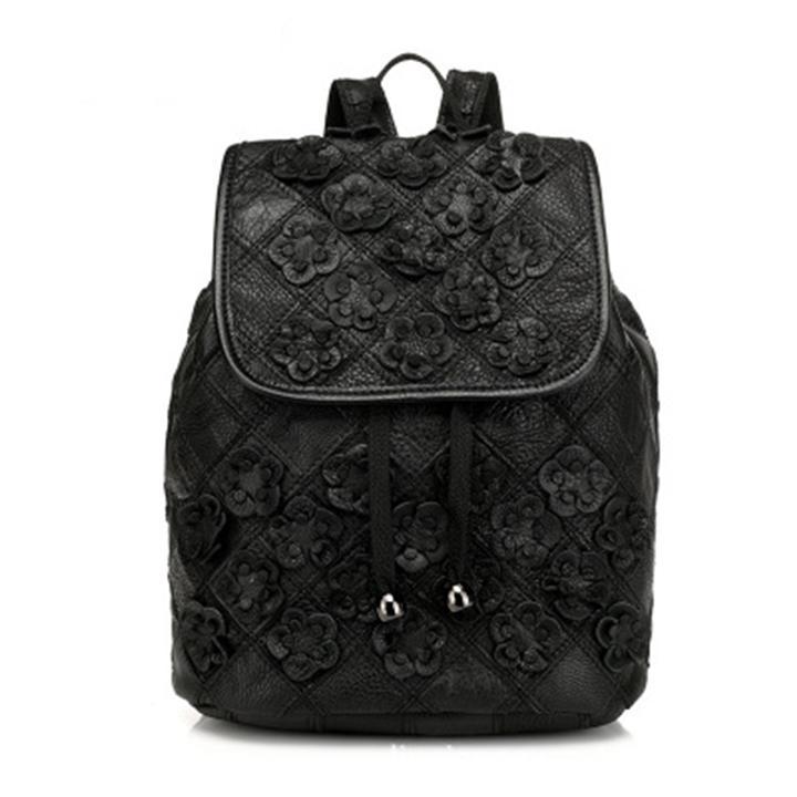 Genuine?Leather Anti-theft Multicolor Flower Backpack