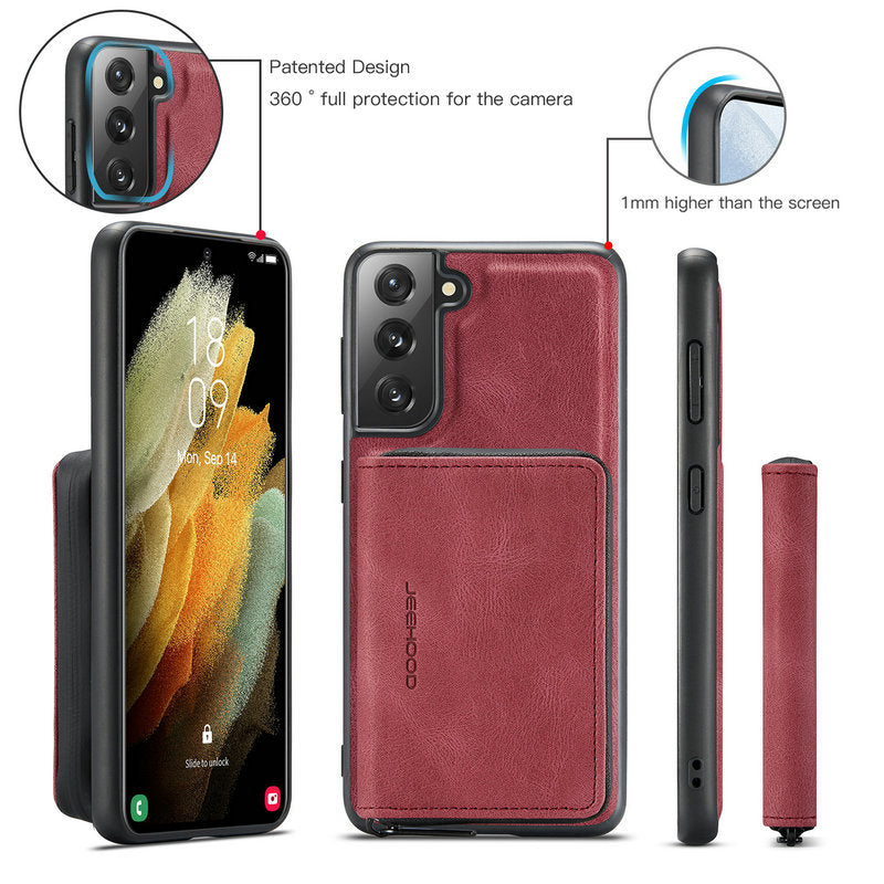 Samsung Galaxy Series Detachable Magnetic Protective Phone Wallet Case with Card Holder