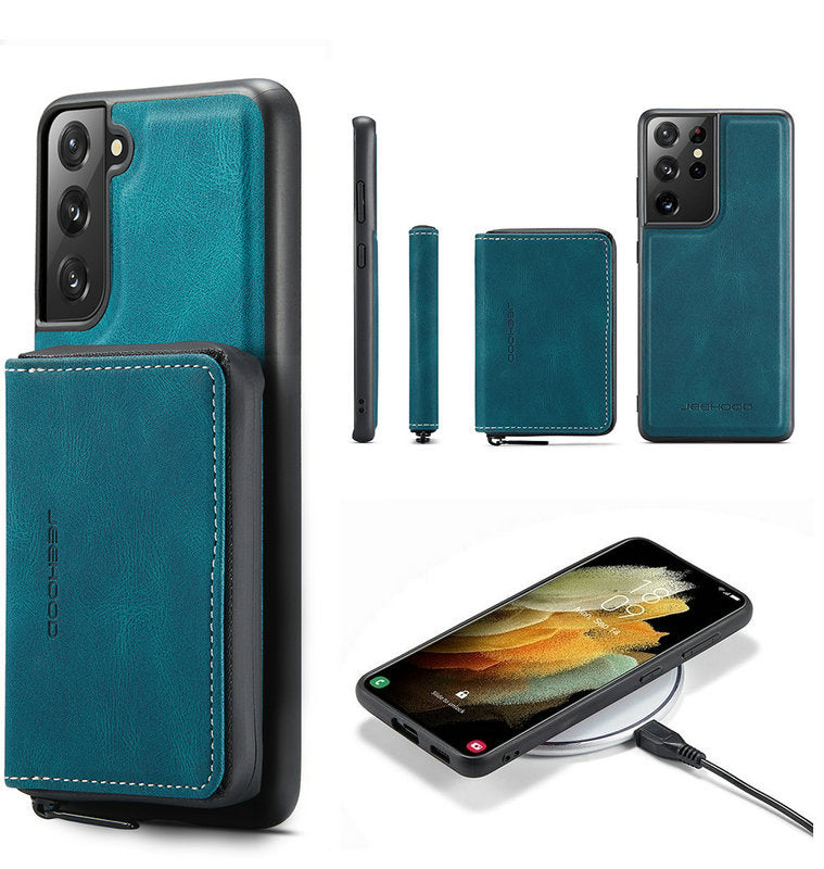 Samsung Galaxy Series Detachable Magnetic Protective Phone Wallet Case with Card Holder