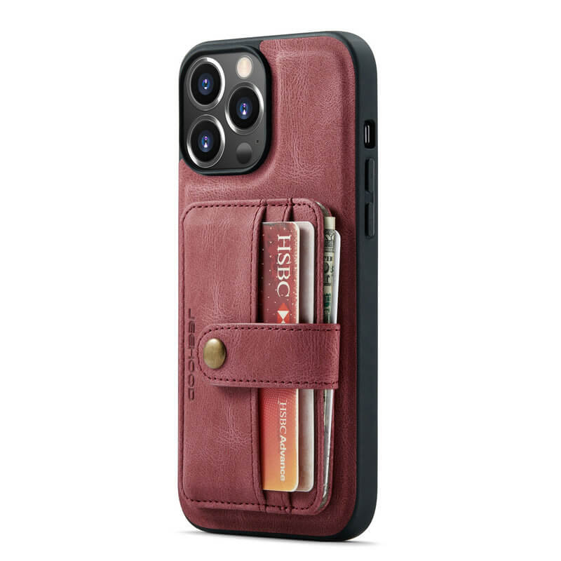 RFID Detachable Magnetic Protective Phone Wallet Case with Card Holder For Samsung Galaxy S22, S22 Plus, S22 Ultra